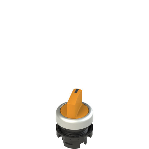 Pizzato E2 1SL12AVD89AB Illuminated Short Handle Selector, 2-Position Orange with Marking