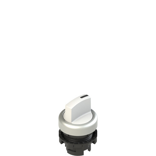 Pizzato E2 1SL13ACH29AB Illuminated Short Handle Selector, 3 Positions, White with Marking