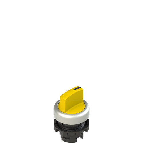 Pizzato E2 1SL13ECH59AB Illuminated Short Handle Selector, 3-Position Yellow with Marking