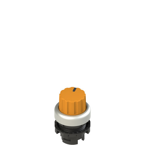 Pizzato E2 1SL42AVD89AB Illuminated Knob Selector - 2 Positions, Orange with Marking