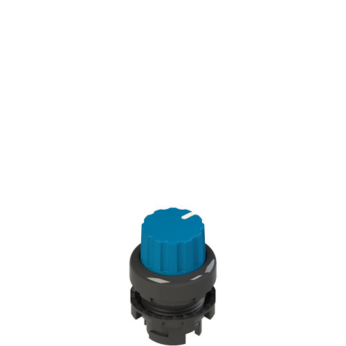 Pizzato E2 1SL43ACH61AB Illuminated Knob Selector - 3 Positions, Blue with Marking