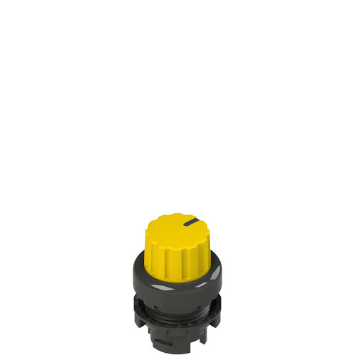 Pizzato E2 1SL43ECH51AB Illuminated 3-Position Yellow Knob Selector with Marking