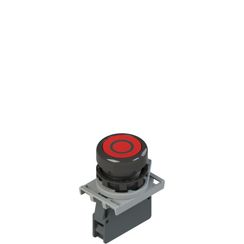 Pizzato E2 AC-DXBC1211 Complete Unit with Pushbutton, Fixing Adapter, and Contact