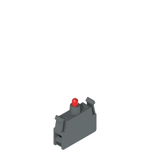 Pizzato E2 LP1A3V1 EROUND Series Red LED Holder for Panel Fixing, 12-30 Vac/dc