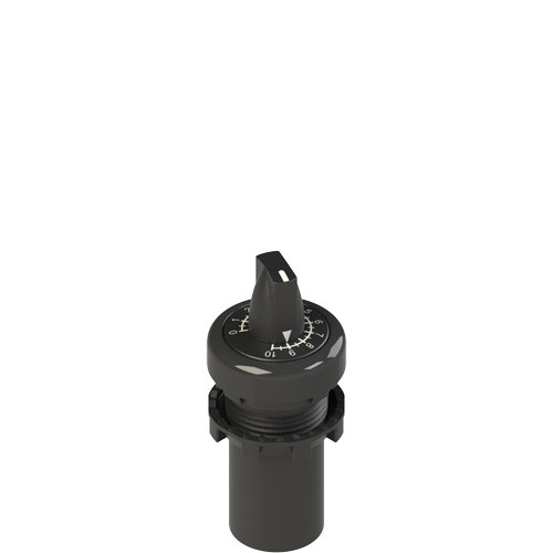 Pizzato E6 Series Potentiometer 1DM04K7-D111 - 4.7 Ohm with Black Ring