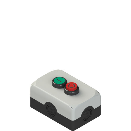 Pizzato ES AC32010 Control Unit with Enclosure, Flush & Projecting Pushbuttons, and Contacts