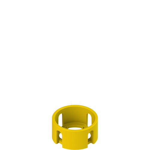 Pizzato VE GP22A5A Cylindrical Yellow Protection Guard with 4 Slots Ø 40x20 mm