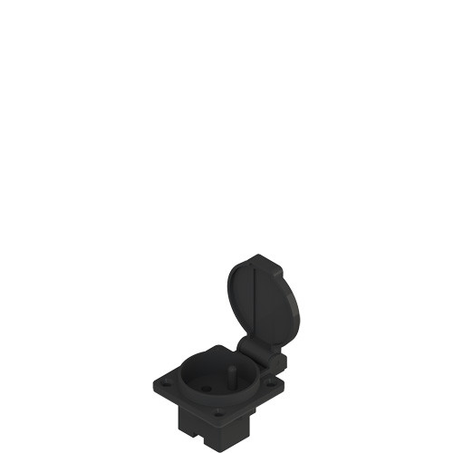 Pizzato VE PE1E1CA1 France Socket with Protection & Fixing Screws Kit