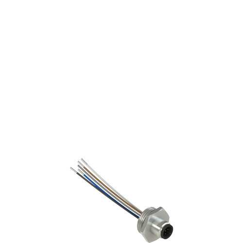 Pizzato VF CNM5PM M12 Metallic Male Wired Connector, 5 Poles, PG 13.5 Threads, 8.5 cm Cable