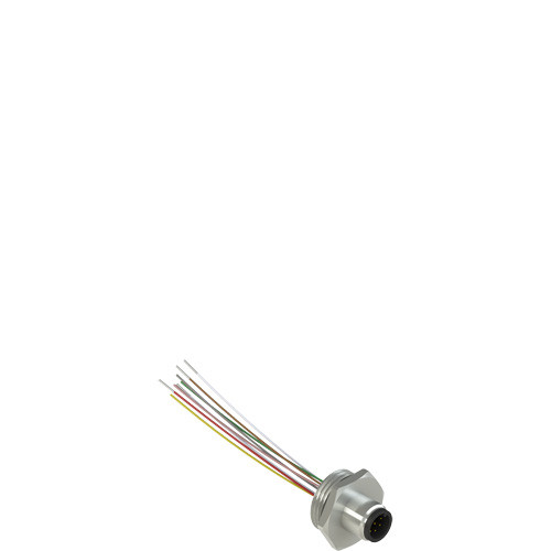 Pizzato VF CNM8PM M12 Metallic Male Wired Connector, 8 Poles, PG 13.5 Threads, 8.5 cm Cable