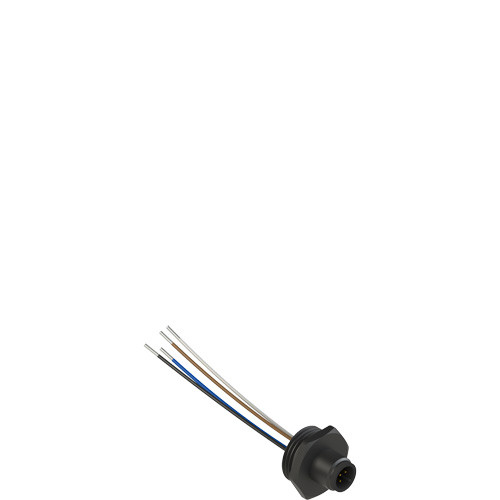 Pizzato VF CNP8MM M12 Plastic Male Wired Connector, 8 Poles, M20 Threads, 8.5 cm Cable Length