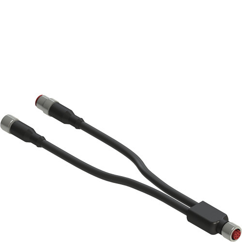 Pizzato VF CY201P0 Y-Shaped M12 Connector with 150mm Cable for Series Connections