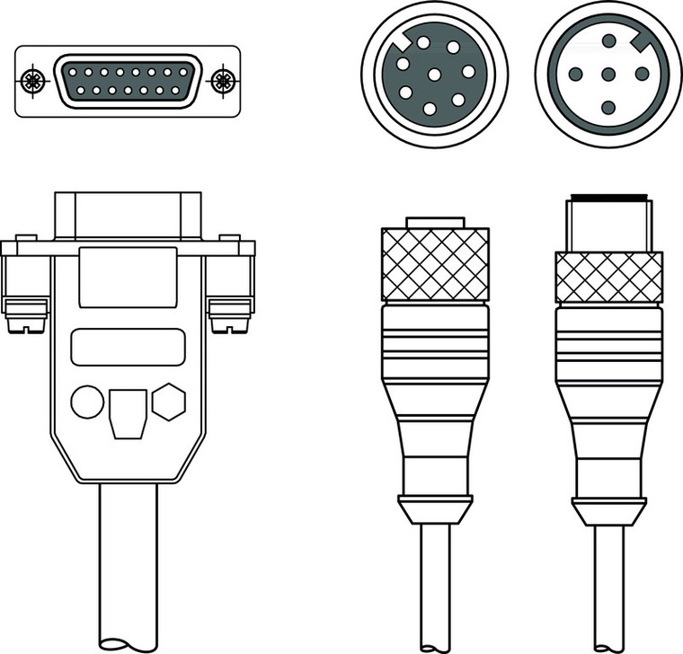 KB M12A-8P-PC-IO-3000 Connection cable