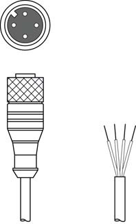 KD U-M12-4A-P1-050 Connection cable