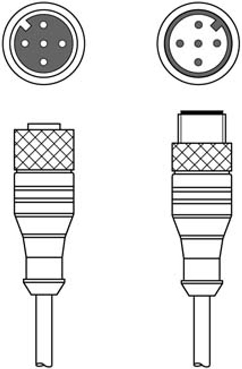 Leuze KDS DN-M12-5A-M12-5A-P3-010 Interconnection cable