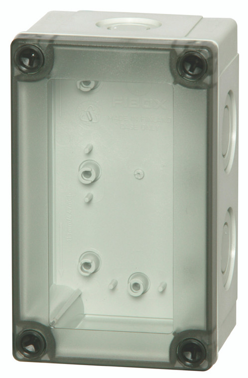 Fibox UL PCM 100/100 T UL PC Enclosure with  K/O (metric) - Transparent Cover