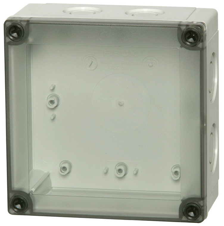 Fibox UL PCM 125/60 T UL PC Enclosure with  K/O (metric) - Transparent Cover