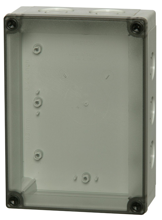 Fibox UL PCM 150/125 T UL PC Enclosure with  K/O (metric) - Transparent Cover