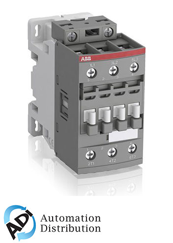 ABB AF30Z-30-00-21 3-Pole Contactor, 24-60VAC/20-60VDC, SEMI F47 Compliant, Built-In Surge Protection, Screw Terminals, Supports Motors up to 15 kW at 400 V AC