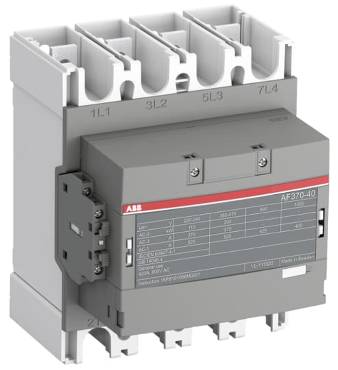 ABB AF370-40-22-11 contactor af370 4p 2no2nc 24-60v