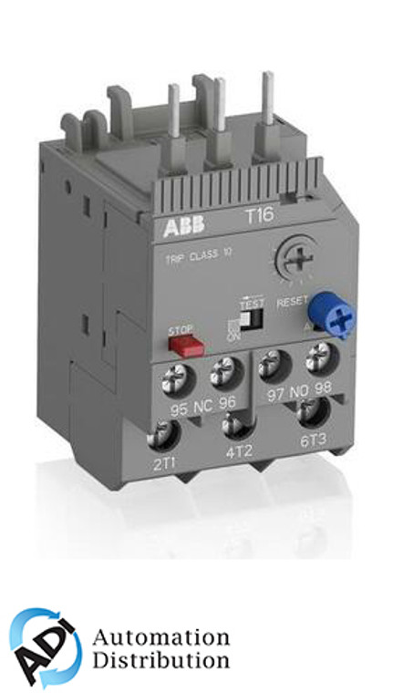 ABB T16-0.74 Thermal Overload Relay - Class 10, 0.55-0.74A, Motor Protection with Automatic/Manual Reset and Trip-Free Mechanism