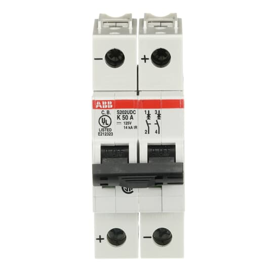 ABB S202UDC-K50 s200udc mcb 2p k 50a 60 vdc bcpd