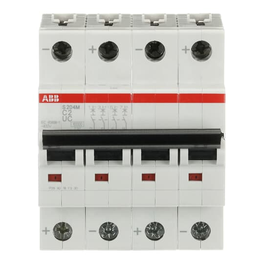 ABB S204MUC-C2 mcb s200muc 4p c 2a ac/dc