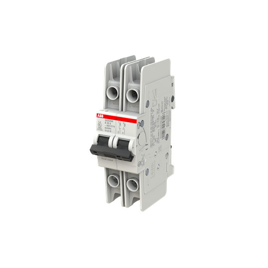 ABB SU202MR-K20 2-Pole 20A Miniature Circuit Breaker with K-Characteristic Curve - UL 489 Certified for Residential and Commercial Use