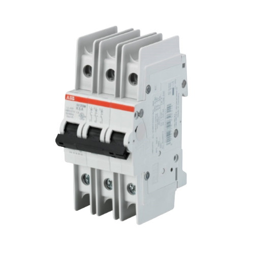 ABB SU203M-C10 UL489 3-Pole Miniature Circuit Breaker, 10A, C-Characteristic Curve, 480/277V, 10kA Breaking Capacity  Ideal for Residential and Commercial Electrical Systems