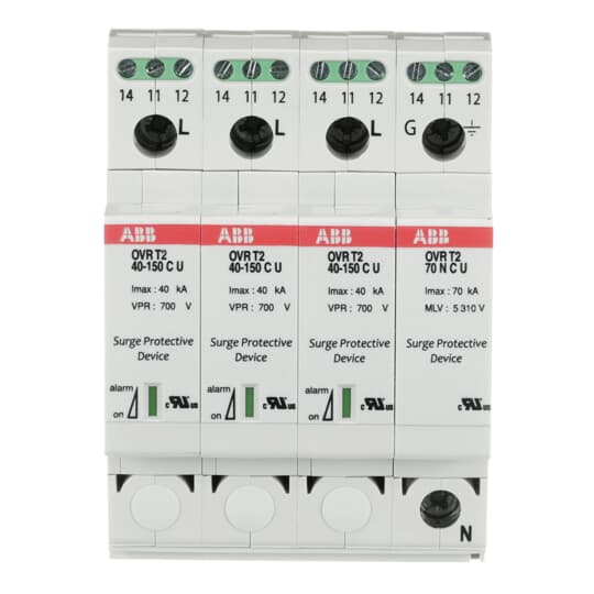ABB OVRT215320CU Surge Protection Device, 15KA Capacity, 320V Rating, Cartridge Style - 3rd Edition