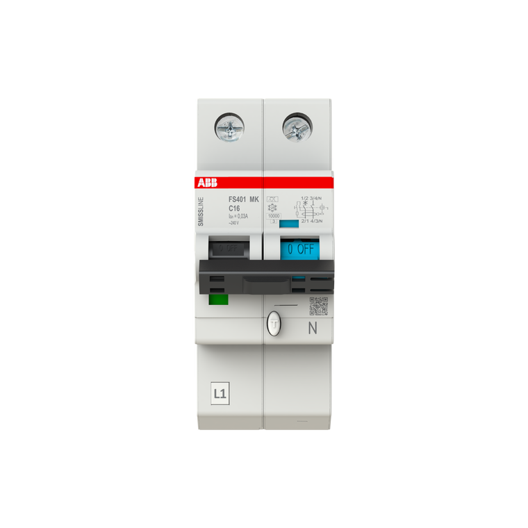 ABB FS401MK-C16/0.03 rcbo fs400 2p 10ka 16a 30ma