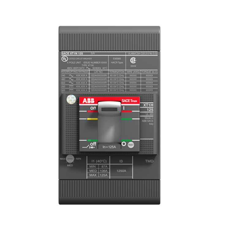 ABB XT1NU3070AFF000XXX xt1n 125 tmf 70-700 3p f f ul/csa