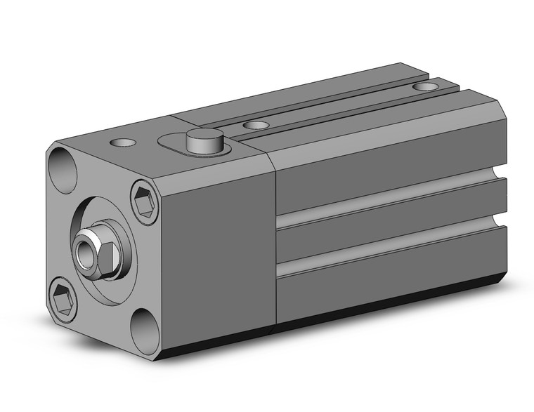 SMC CDLQB20-25D-F compact cylinder w/lock cyl, compact with lock