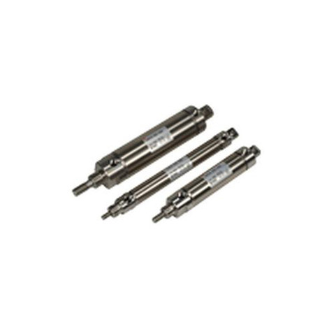 SMC - NCME125-0200C - NCME125-0200C Round Body Non-Repairable Air Cylinder - 1.2500 in Bore x 2.0000 in Stroke, Double-Acting, Double End Mount, Single Rod, .4375 in Rod Size, 1/8 Female NPT