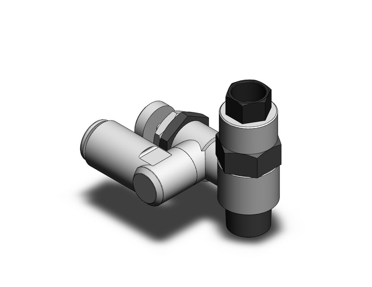 SMC ASP430F-N02-09S-J flow control w/check valve pilot operated speed controller