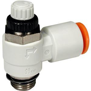 SMC AS2201F-U02-05-J AS Series Speed Controller With Uni One-touch Fitting Elbow Type