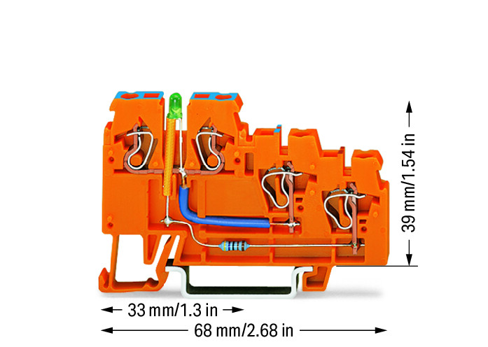WAGO 270-564/281-483 3-conductor sensor supply terminal