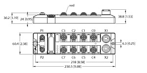 TURCK TBIP-L4-4FDI-4FDX Block-IO TURCK デジタル入出モジュール TBIP-L4-4FDI-4FDX