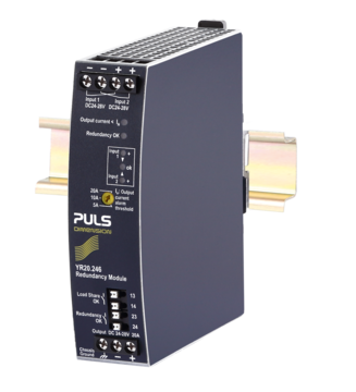 PULS YR20.246 Redundancy Module, 24-28VDC, 20A, Dual Input with Load ...