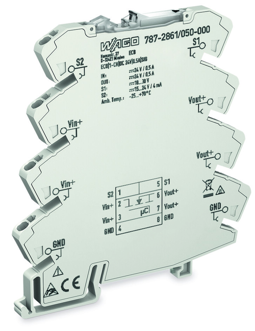 WAGO 787-2861/050-000 Electronic circuit breaker; 1-channel; 24 VDC ...