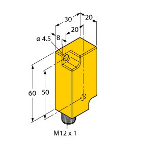 Turck B1N360V-Q20L60-LI2-H1151/S1225 Inclination