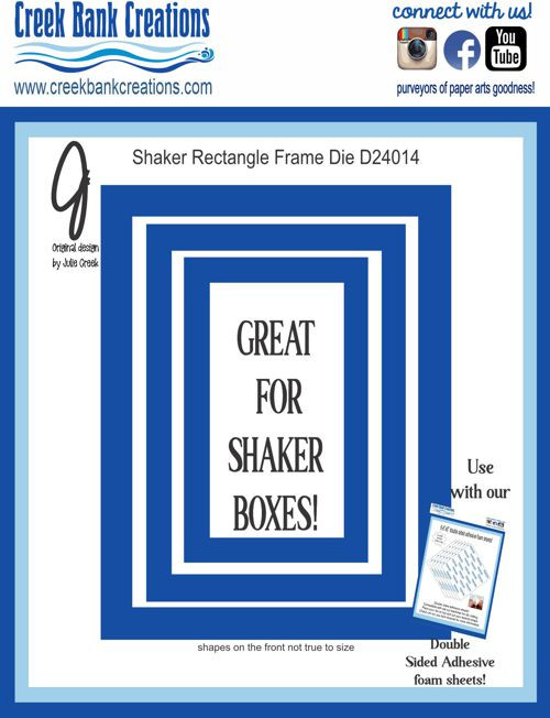 Shaker, Shaker Rectangle Frame Die, Rectangle Die, Double Sided ...
