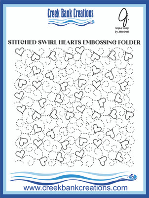 CBC Stitched Swirl Hearts Embossing Folder
