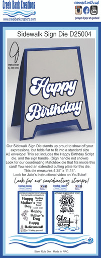 CBC Sidewalk Sign Card Base Die