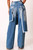 Distressed Double Layer Wide Leg Jeans