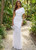 Ruched Mesh Asymmetric Maxi Dress