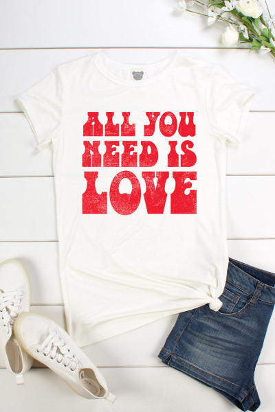 ALL YOU NEED IS LOVE SLIM FIT SHORT SLEEVE