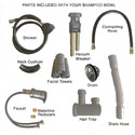 Stainless Steel Shampoo Bowl with Brushed Finish -Sku:1167.Brushed