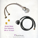Shampoo Bowl Hot and Cold Faucet Handle Spray Hose Brass Water Line Reducers -Sku: 77SH