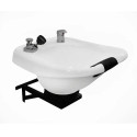 Salon Shampoo White CERAMIC Tilt Bowl Wall Mounted Beauty Salon Equipment -Sku: W33-WallTilt